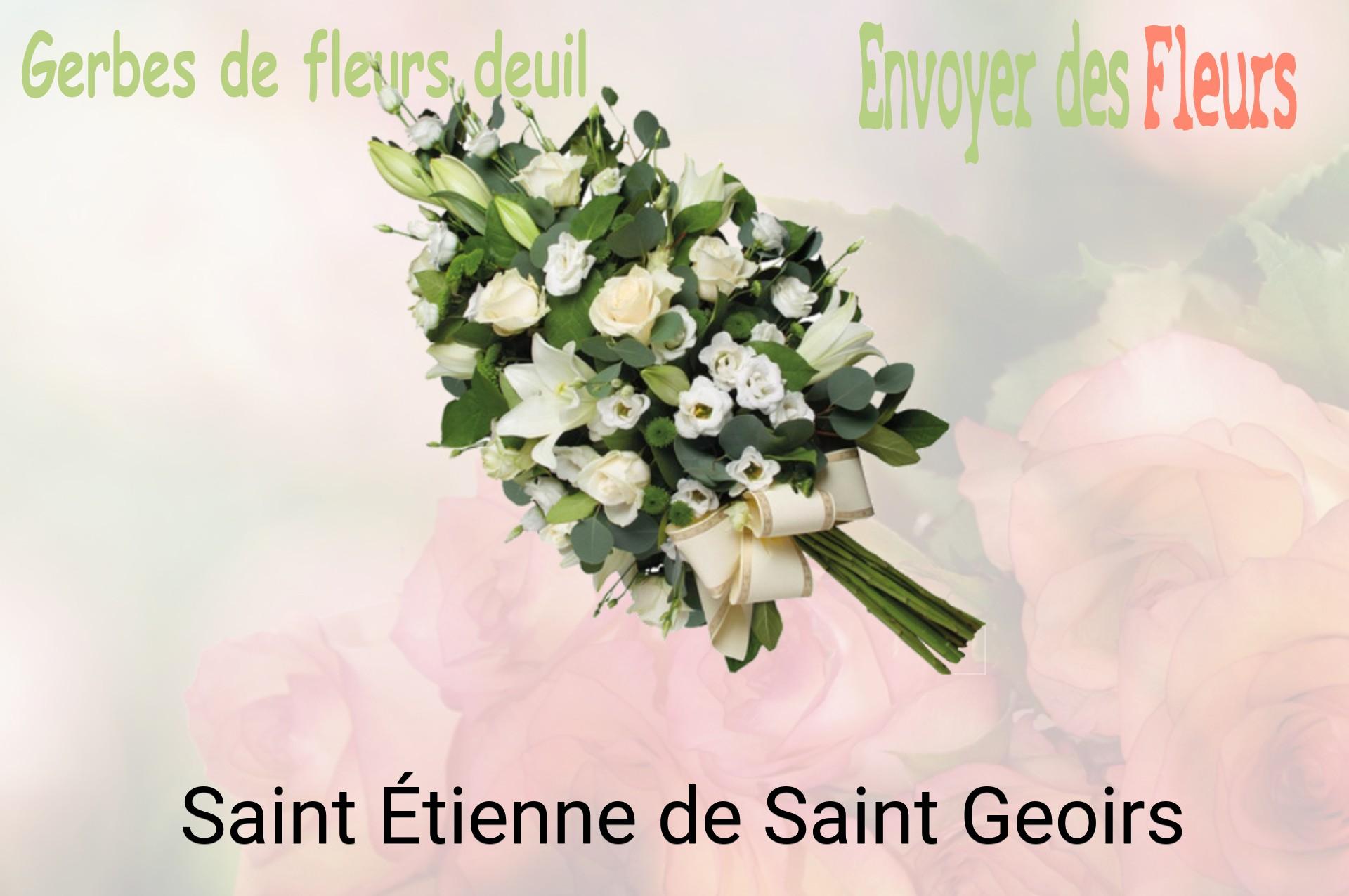 Gerbe de fleurs de deuil livrée à Saint-Étienne-de-Saint-Geoirs